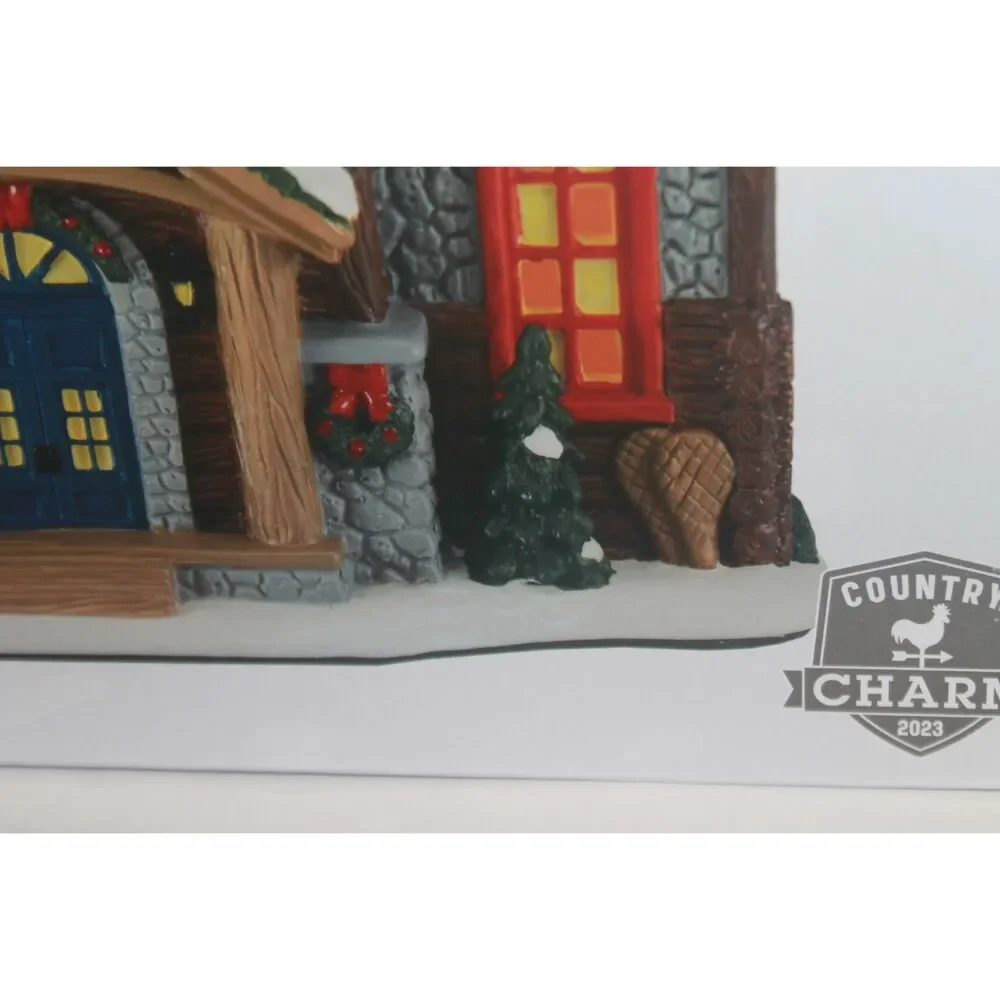 Holiday Time Alpine Lodge Lighted Christmas Village Building